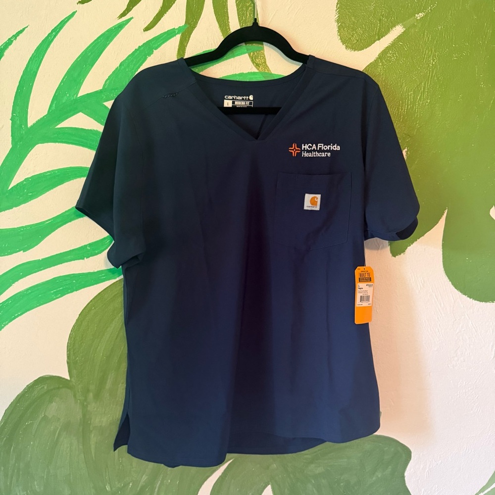 Carhartt Navy Blue Medical Scrub Top